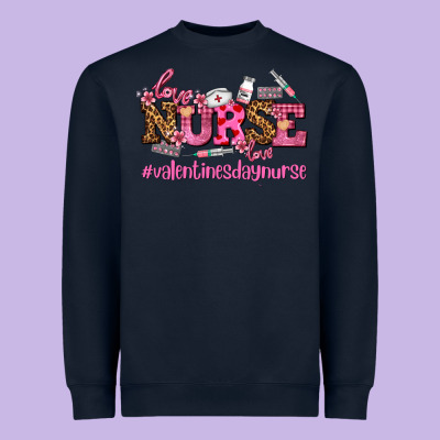 Nurse With Valentines Day Element Heavyweight Sweatshirt Designed By Adodesignshop