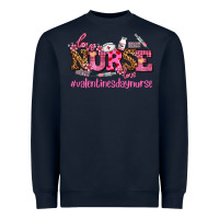 Navy nurse with valentines day element Heavyweight Sweatshirt - AdoDesignShop