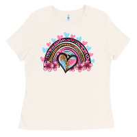 Bone valentine's day rainbow heart olivia Ladies Tee - OliviaCreatesArt