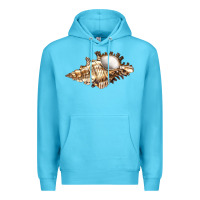 Ocean Blue murex snail Premium Hoodie - LillyAllenDesigns