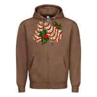 Chestnut white christmas tree cake ado Zipper Hoodie - AdoDesignShop