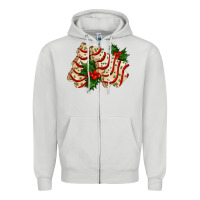 Dove Grey white christmas tree cake ado Zipper Hoodie - AdoDesignShop