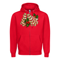 Red white christmas tree cake ado Zipper Hoodie - AdoDesignShop