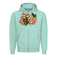 Seafoam white christmas tree cake ado Zipper Hoodie - AdoDesignShop