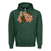 Sports Green white christmas tree cake ado Zipper Hoodie - AdoDesignShop