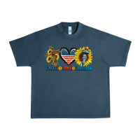 Midnight Navy Fatih love freedom Urban Heavy Tee - FaDigitalArtStudio