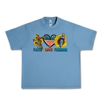 Pebble Blue Fatih love freedom Urban Heavy Tee - FaDigitalArtStudio