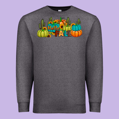 Hello Fall Premium Sweatshirt Designed By Jahusdesignshop