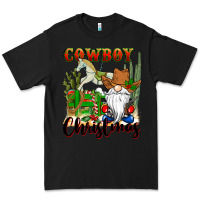 Black cowboy christmas gnome Premium Tee - CowGirlArtShop