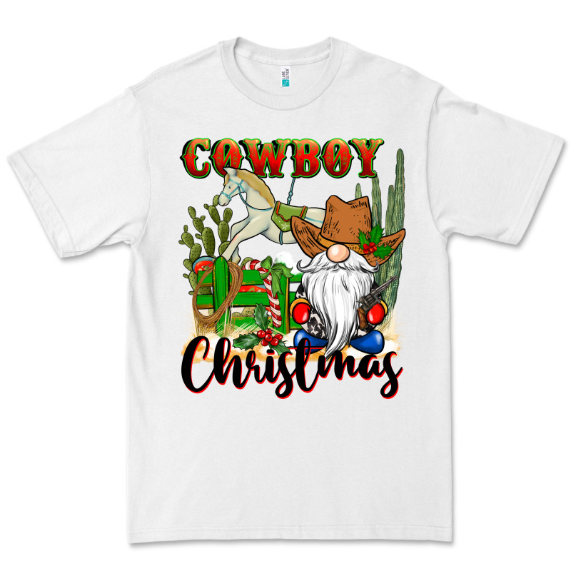 Cowboy Christmas Gnome Premium Tee by CowGirlArtShop | Teevron