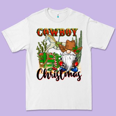 Cowboy Christmas Gnome Premium Tee Designed By Cowgirlartshop