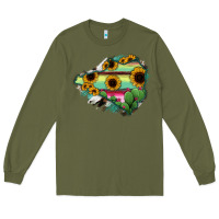 Army Green Colima State Of Mexico Map Long Sleeve Tee - RanaPortraitStore