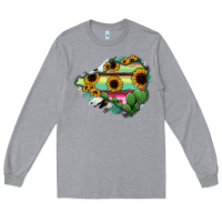 Heather Grey Colima State Of Mexico Map Long Sleeve Tee - RanaPortraitStore
