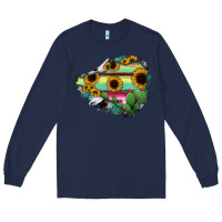 Navy Colima State Of Mexico Map Long Sleeve Tee - RanaPortraitStore
