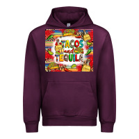 Mauve Wine tacos and tequila Urban Hoodie - RanaPortraitStore
