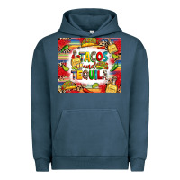 Pigment Midnight Navy tacos and tequila Urban Hoodie - RanaPortraitStore