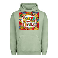 Pigment Oil Green tacos and tequila Urban Hoodie - RanaPortraitStore