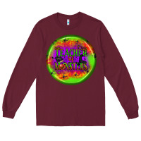 Burgundy teacher monsters earrings Long Sleeve Tee - BundleAndBundleShop