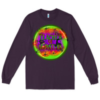 Plum teacher monsters earrings Long Sleeve Tee - BundleAndBundleShop