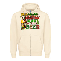 Sandshell my christmas spirit is beer with beer bottles Zipper Hoodie - AdoDesignShop