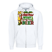 White my christmas spirit is beer with beer bottles Zipper Hoodie - AdoDesignShop