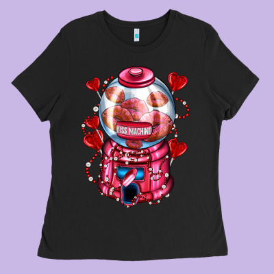 Kiss  Machine  Olivia Ladies Tee Designed By Oliviacreatesart