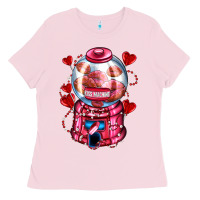Bubblegum Pink kiss  machine  olivia Ladies Tee - OliviaCreatesArt