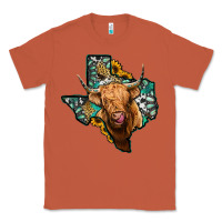 Copper texas map highland cow Classic Tee - Jasminsmagicworld