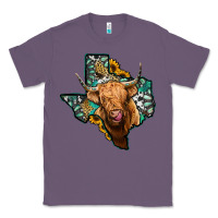 Lavender texas map highland cow Classic Tee - Jasminsmagicworld