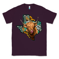 Plum texas map highland cow Classic Tee - Jasminsmagicworld