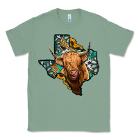 Sage texas map highland cow Classic Tee - Jasminsmagicworld