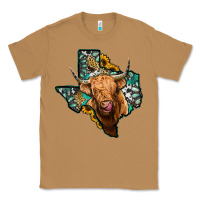 Toasted Coconut texas map highland cow Classic Tee - Jasminsmagicworld