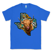 True Royal texas map highland cow Classic Tee - Jasminsmagicworld