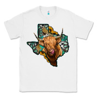 White texas map highland cow Classic Tee - Jasminsmagicworld