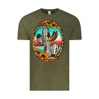 Vintage Olive Western Cactus Vintage Tee - Jasminsmagicworld