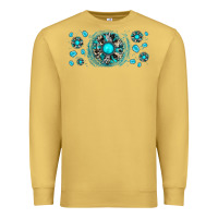 Turquoise Gemstone Sunflower Premium Sweatshirt | Teevron