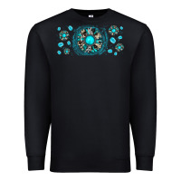 Black turquoise gemstone sunflower Premium Sweatshirt - JahusDesignShop