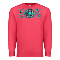 Cardinal turquoise gemstone sunflower Premium Sweatshirt - JahusDesignShop