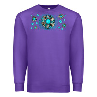 Purple turquoise gemstone sunflower Premium Sweatshirt - JahusDesignShop