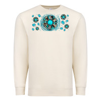Sandshell turquoise gemstone sunflower Premium Sweatshirt - JahusDesignShop