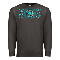 Smoke turquoise gemstone sunflower Premium Sweatshirt - JahusDesignShop