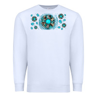 White turquoise gemstone sunflower Premium Sweatshirt - JahusDesignShop
