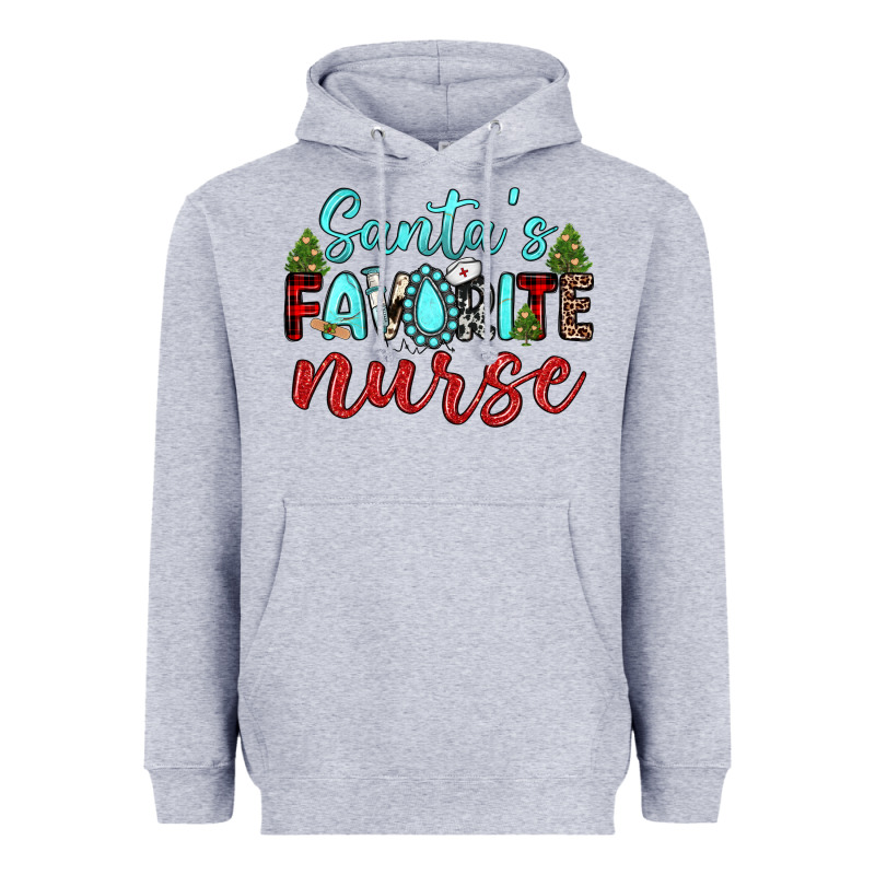 Santa S Favorite Nurse Heavyweight Hoodie by JahusDesignShop | Teevron