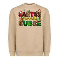 Santas Favorite Nurse Heavyweight Sweatshirt | Teevron