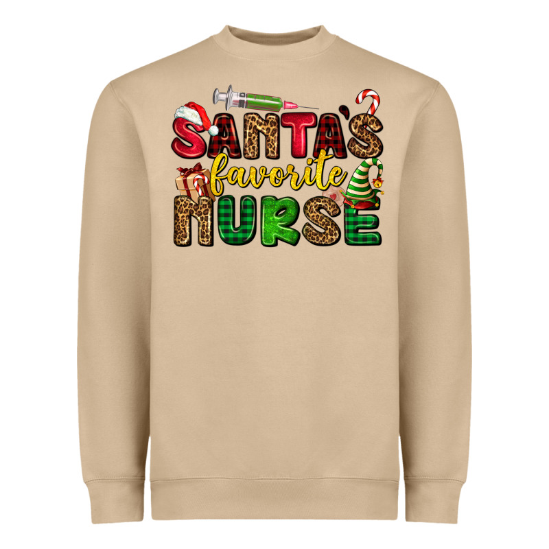 Santas Favorite Nurse Heavyweight Sweatshirt by AdoDesignShop | Teevron