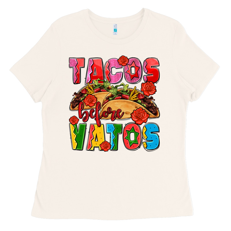 Tacos Before Vatos Olivia Ladies Tee by OliviaCreatesArt | Teevron
