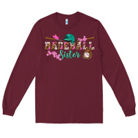 Burgundy baseball sister Long Sleeve Tee - BundleAndBundleShop