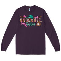 Plum baseball sister Long Sleeve Tee - BundleAndBundleShop