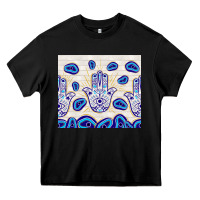 Black evil eyes with white wooden pattern Heavy Core Tee - TumblerDesignByShophia