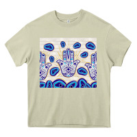 Evil Eyes With White Wooden Pattern Heavy Core Tee | Teevron